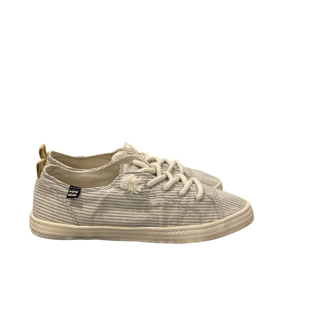 Billabong Women's Striped Casual Sneakers - Gray and White